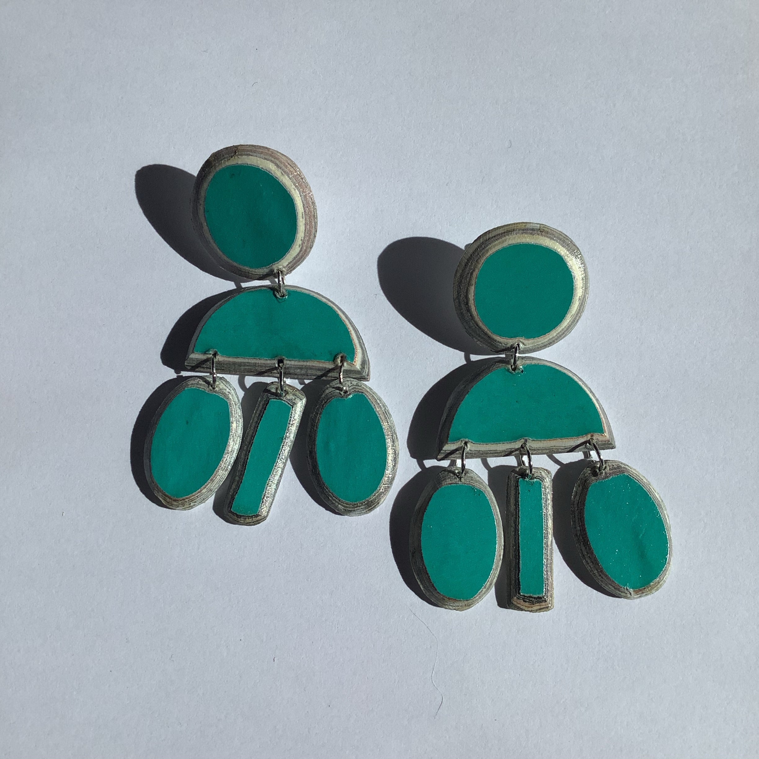 Nesta Layered Earrings - NLE emerald - Uneeka